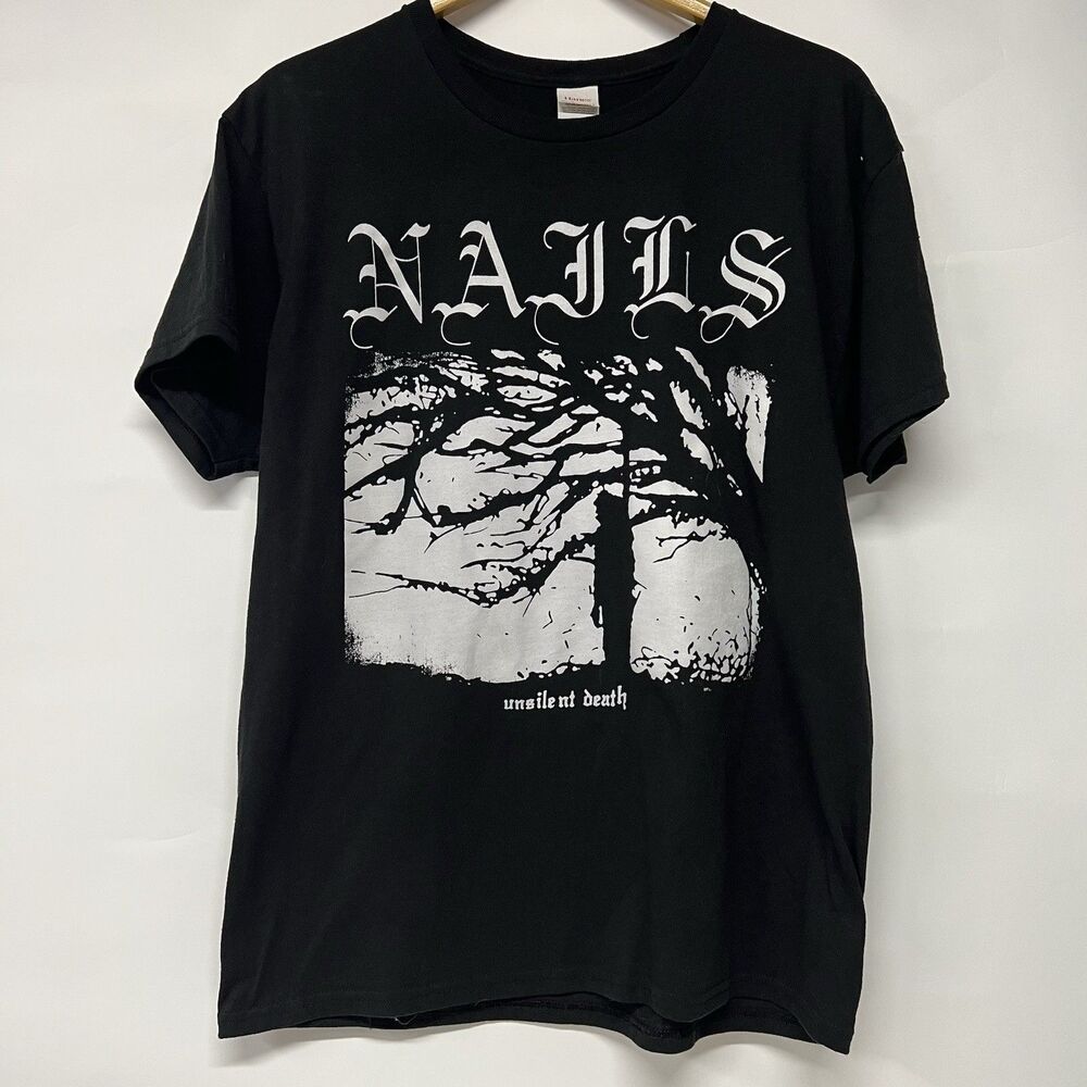 Nails Unsilent Death Tree T Shirt Size Large Black